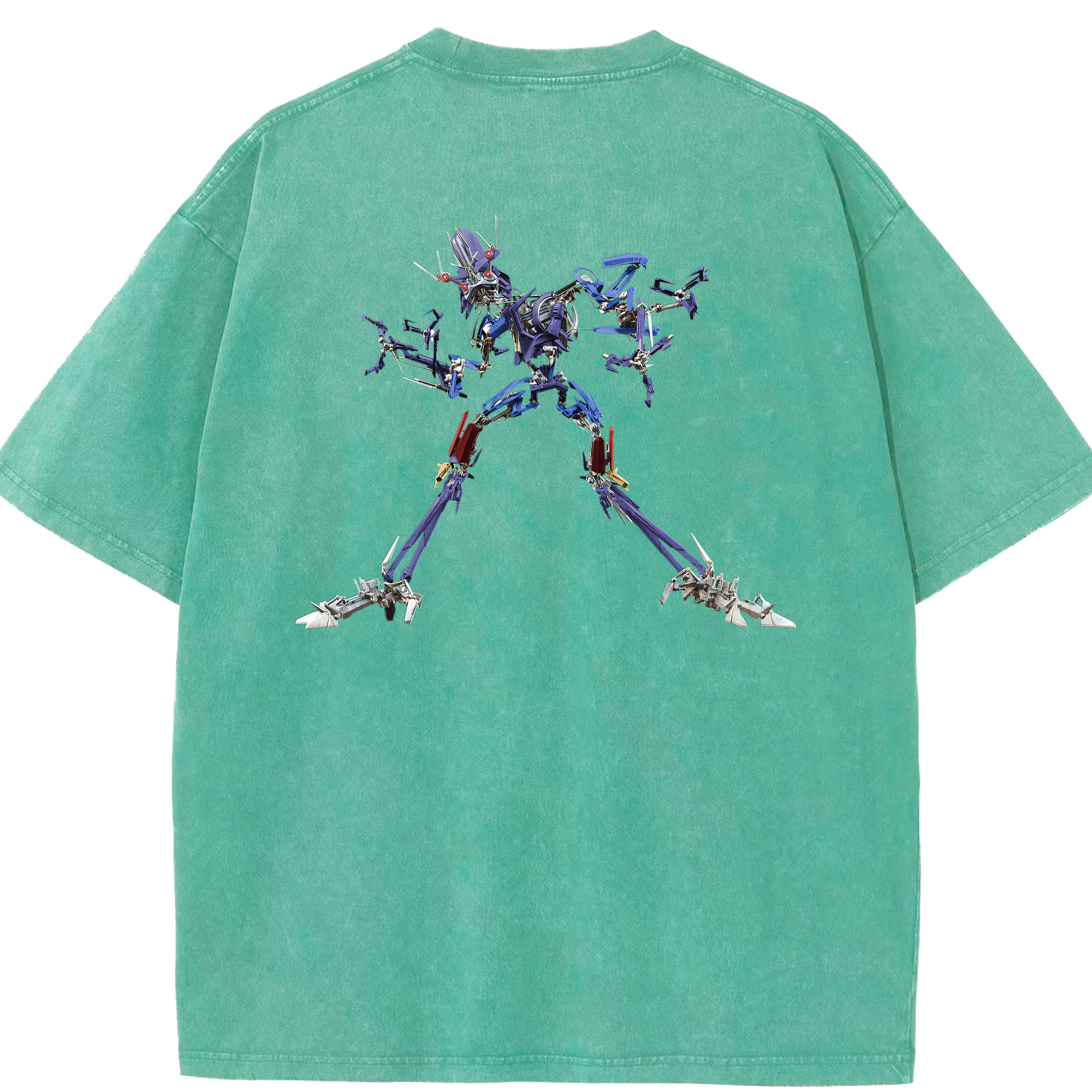 （画像用）  綿100% ヴィンテージ風 半袖Tシャツ（背面プリント）